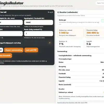 LEASINGKALKULATOR